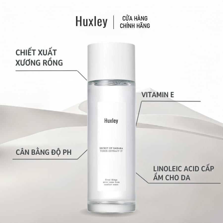 Combo dưỡng ẩm & làm sáng da Huxley Toner Extract It 120ml & Huxley Oil Light and More 30ml