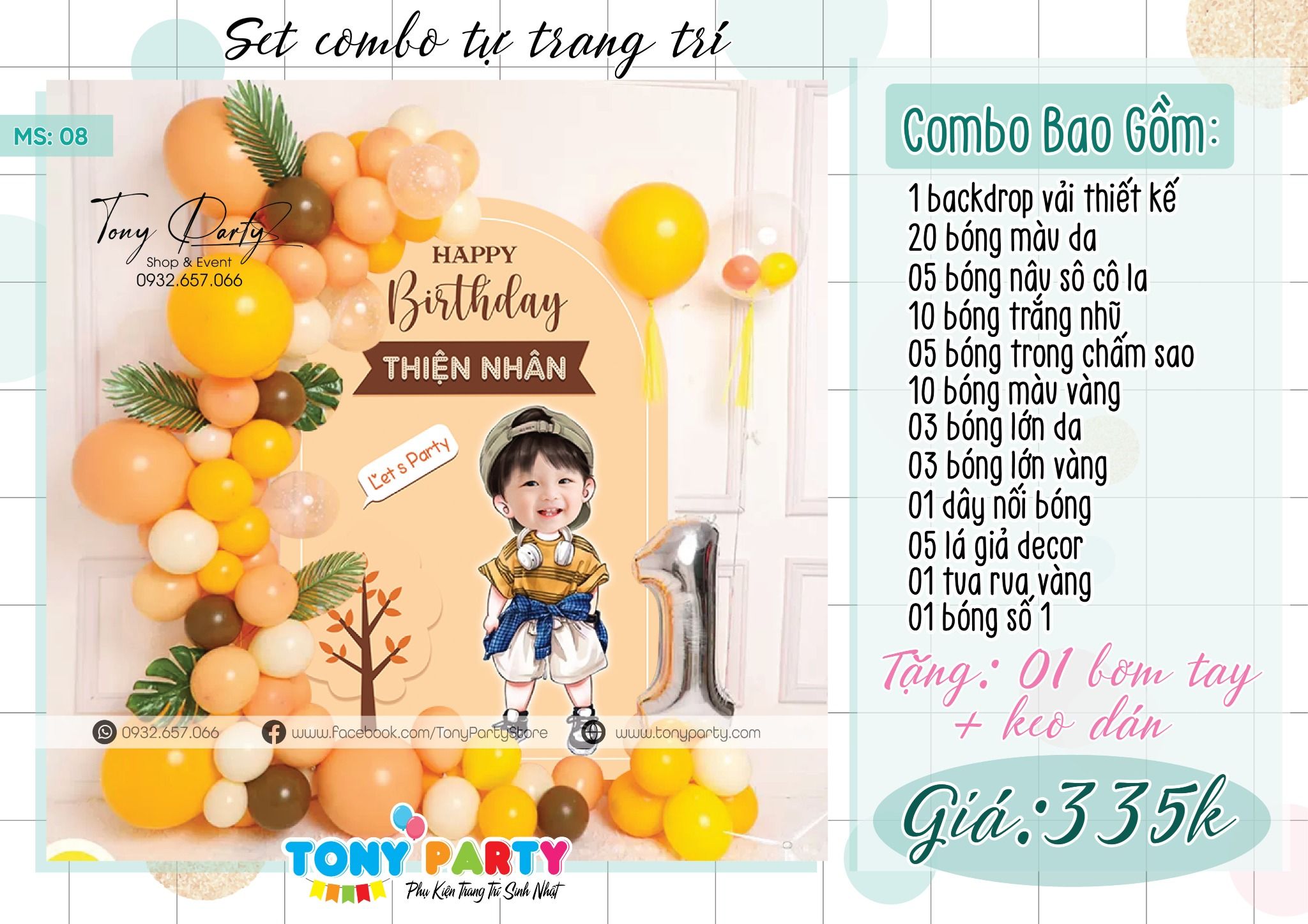 Set Combo Trang Trí Sinh Nhật MS 08