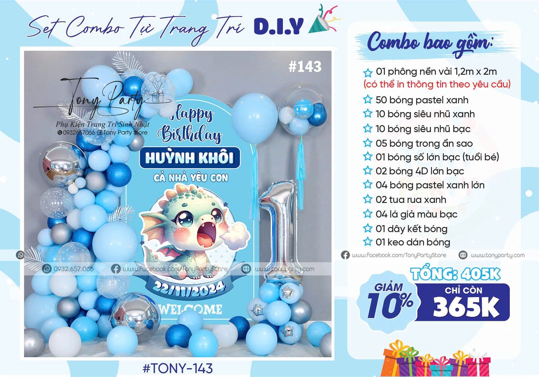 Set Trang Trí Sinh Nhật Bé Trai 143