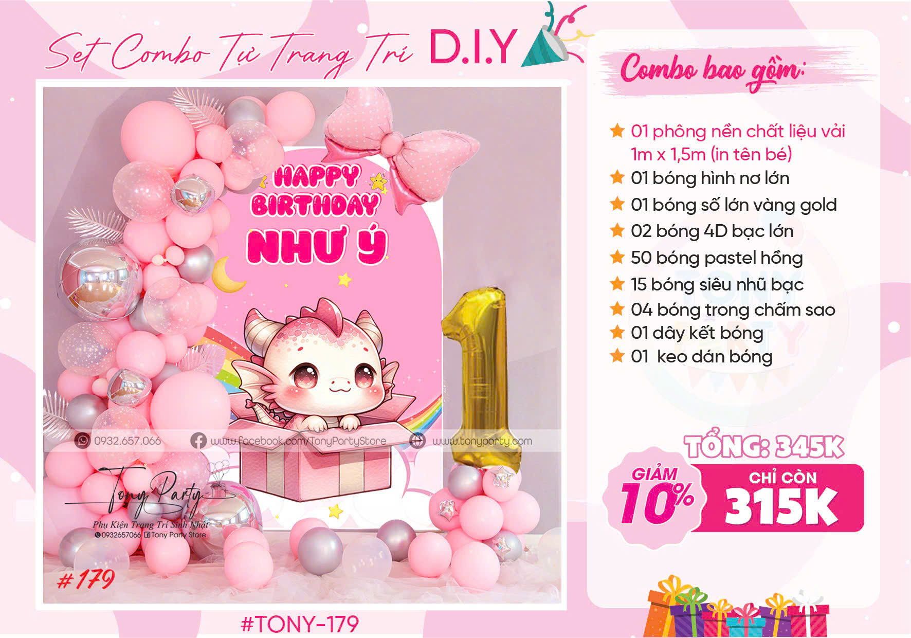 Set Trang Trí Sinh Nhật - MS 179 ( Set)