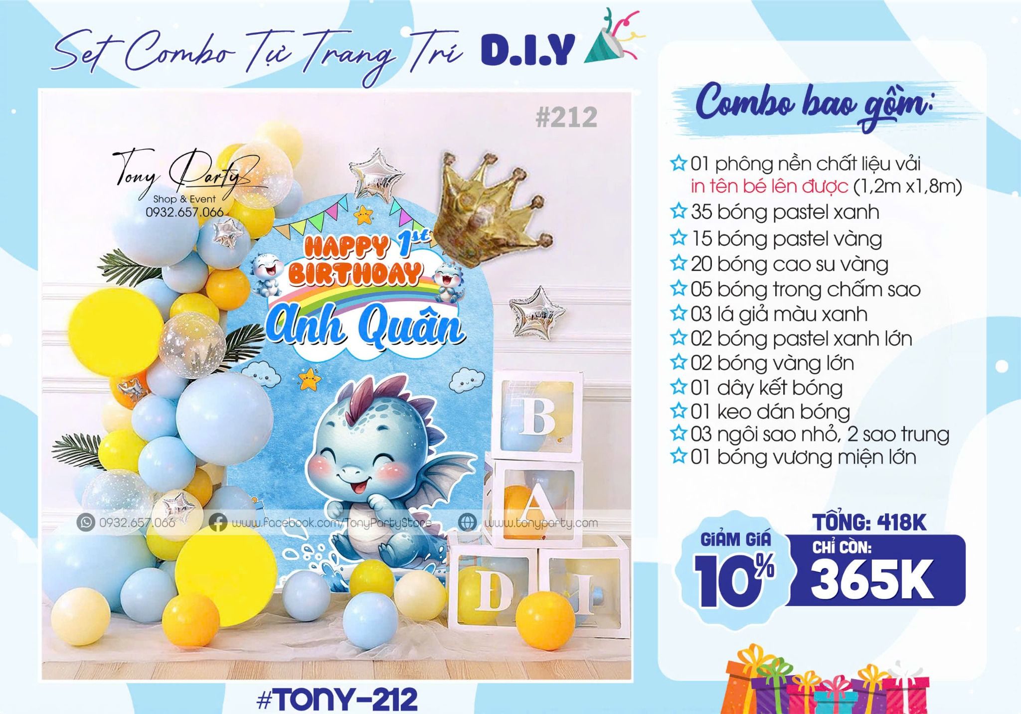Set Combo Trang Trí Sinh Nhật 212