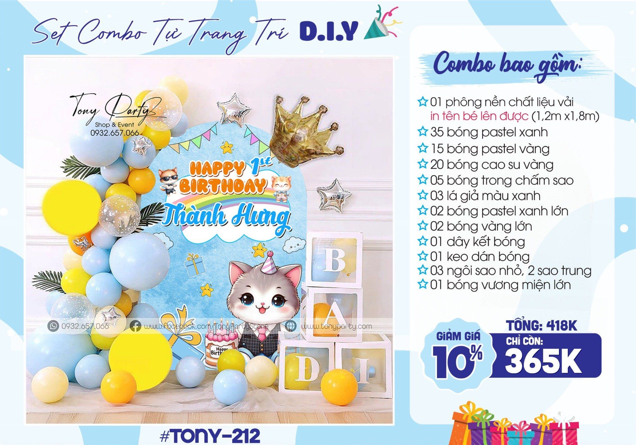 Set Combo Trang Trí Sinh Nhật 212