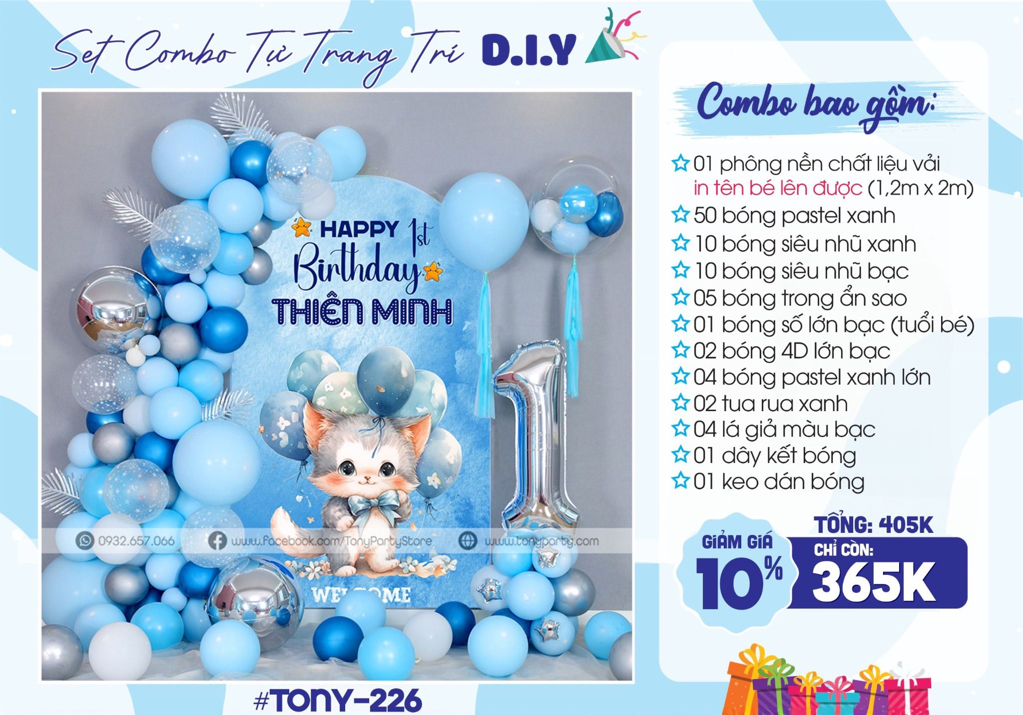 Set Combo Trang Trí Sinh Nhật MS 226