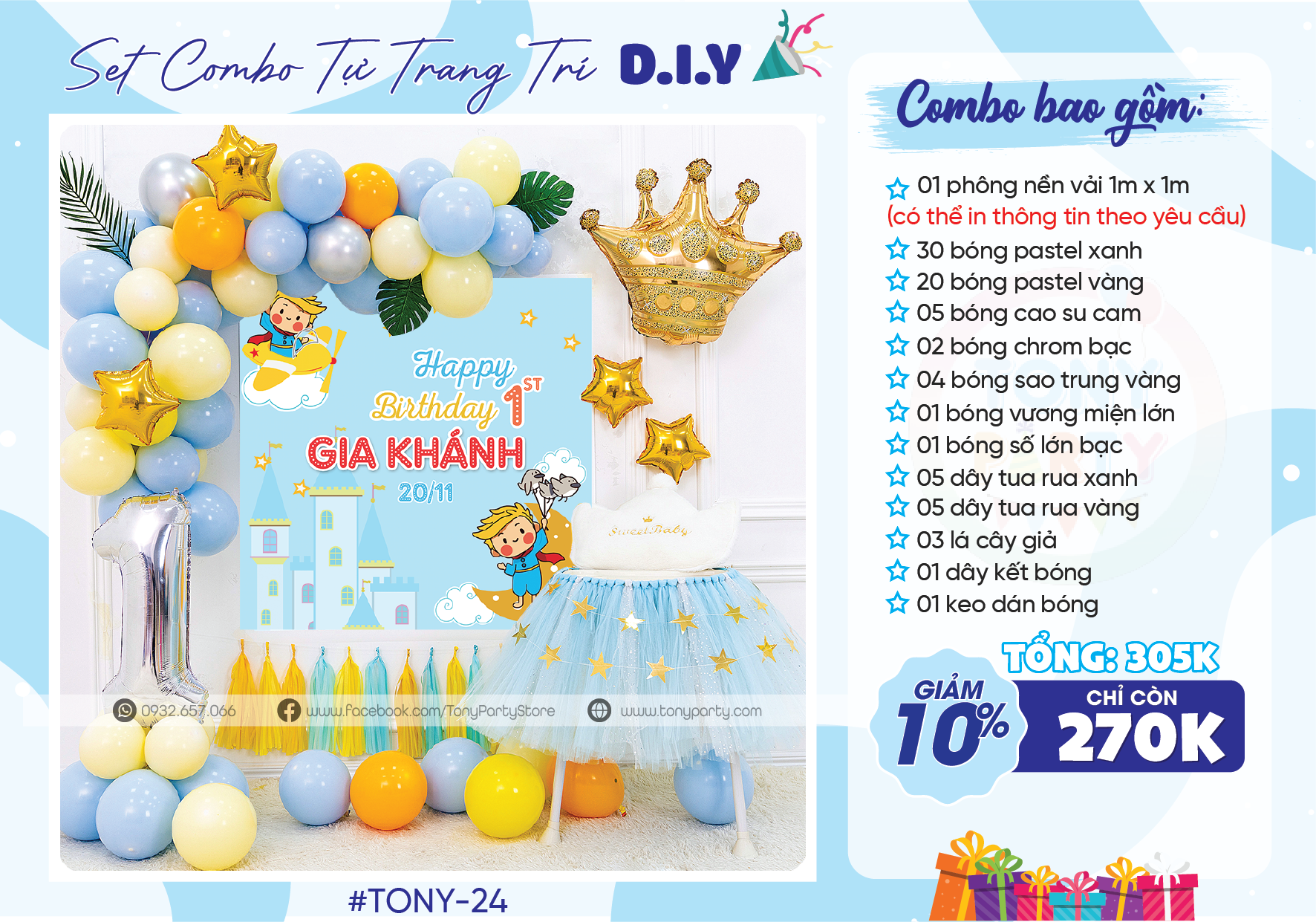 Set Combo Trang Trí Sinh Nhật TN 24