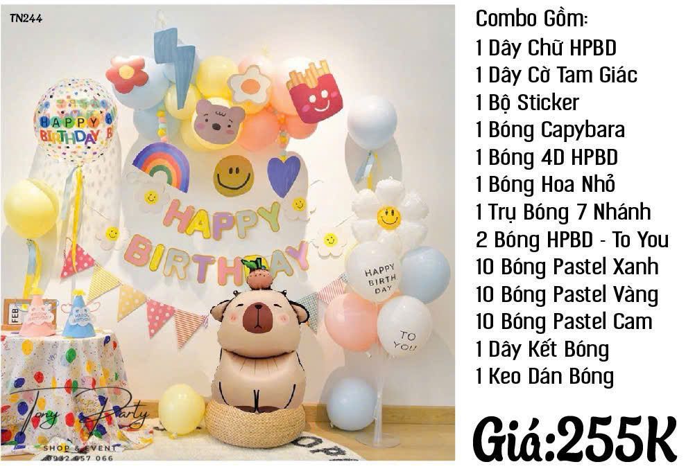 Set Combo Trang Trí Sinh Nhật Capybara TN 244