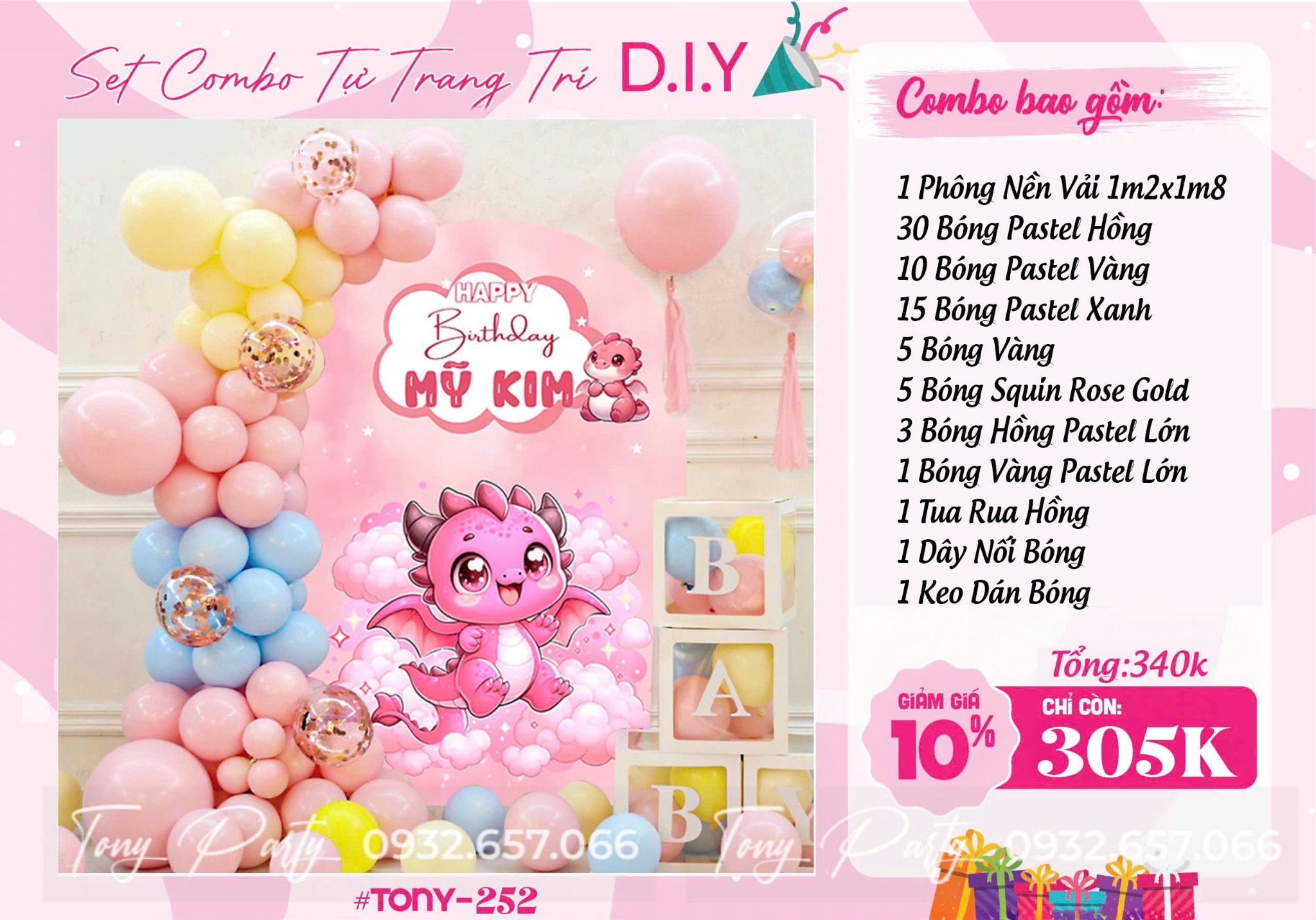 Set Combo Trang Trí Sinh Nhật 252