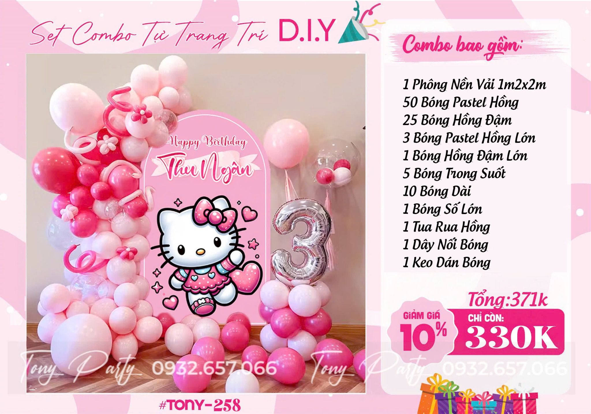 Set Combo Sinh Nhật Kitty 258