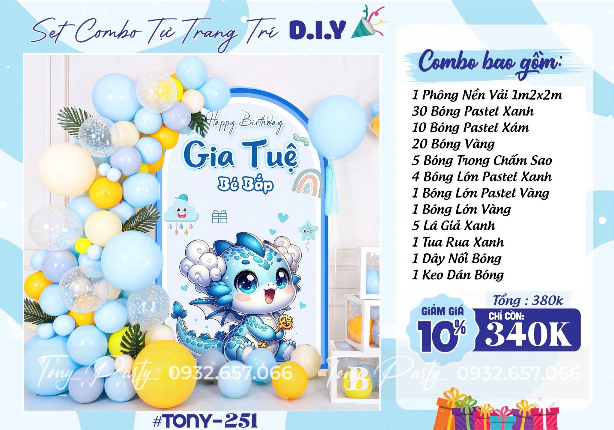 Set combo trang trí sinh nhật 251