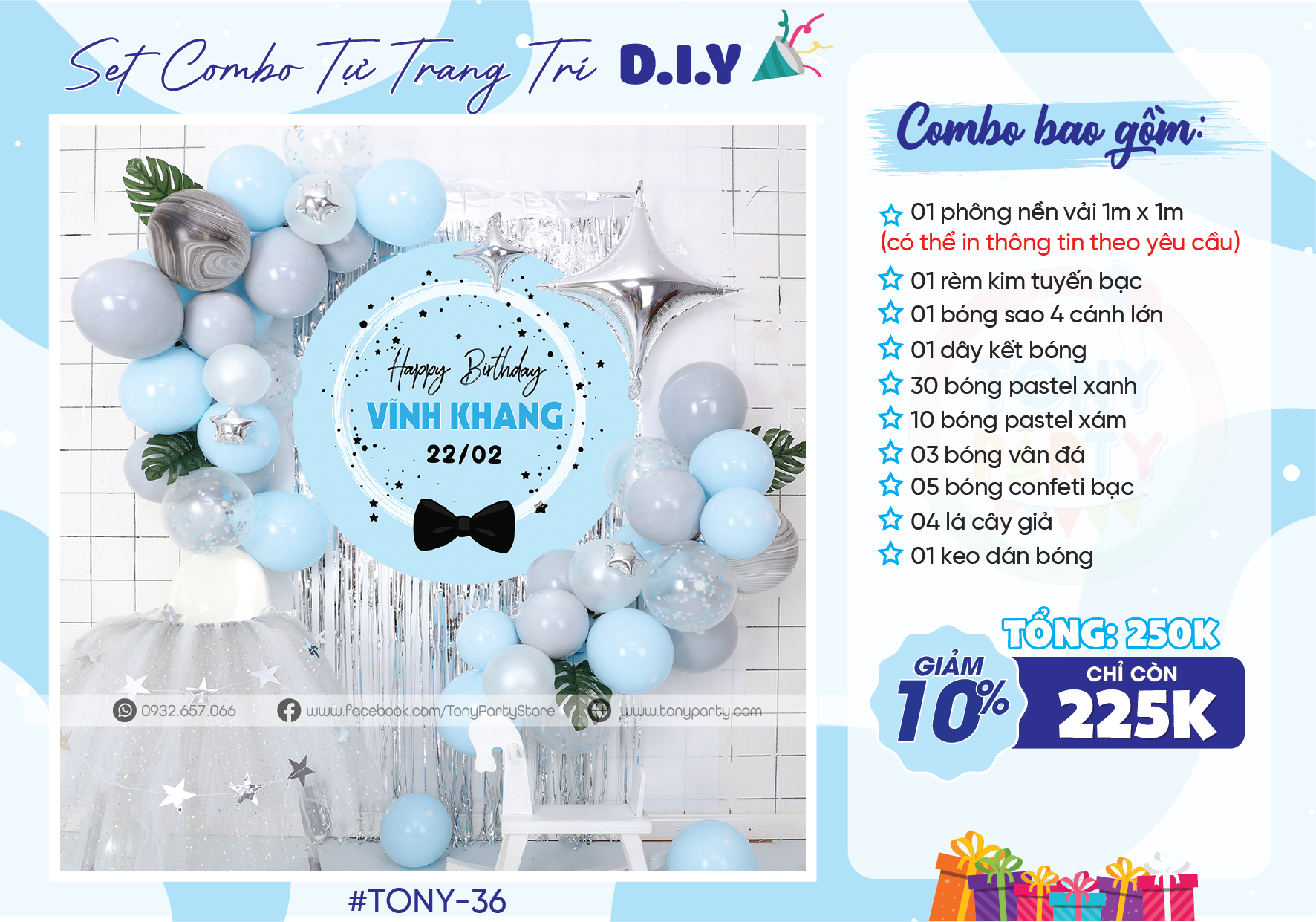 Set Combo Trang Trí Sinh Nhật - MS 36