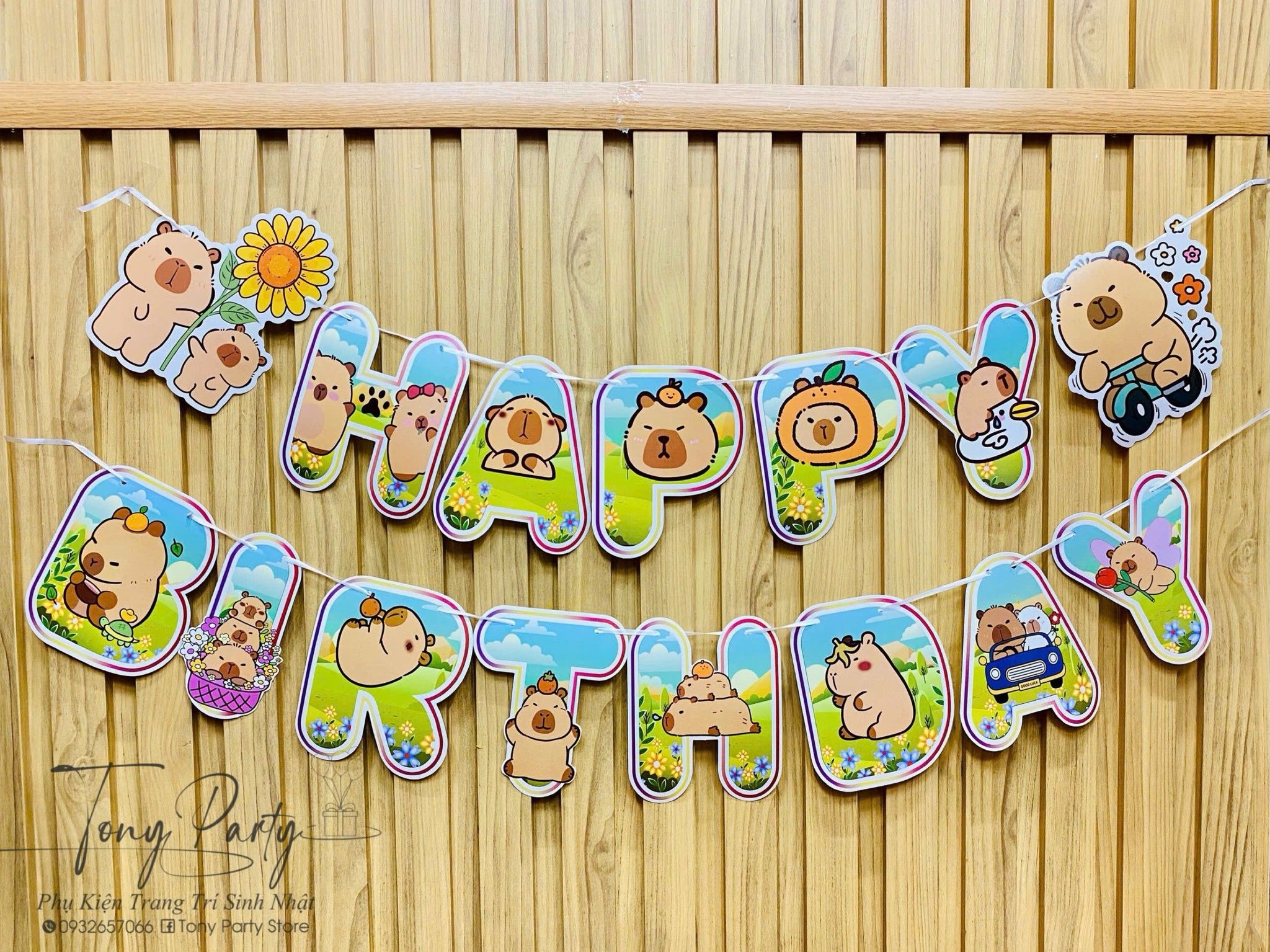 DÂY CHỮ HAPPY BIRTHDAY CAPYBARA