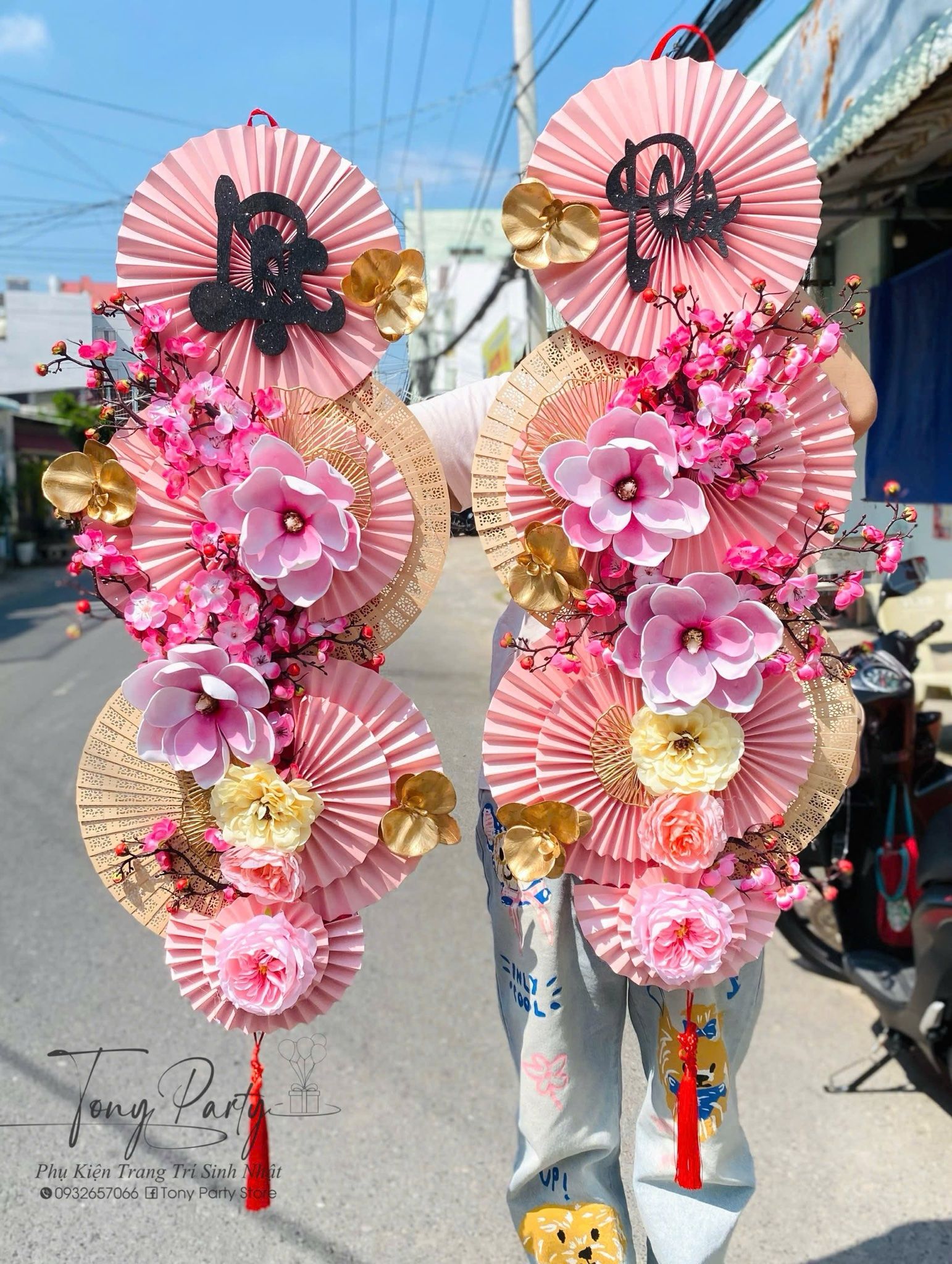 Liễn Quạt Dọc Handmade