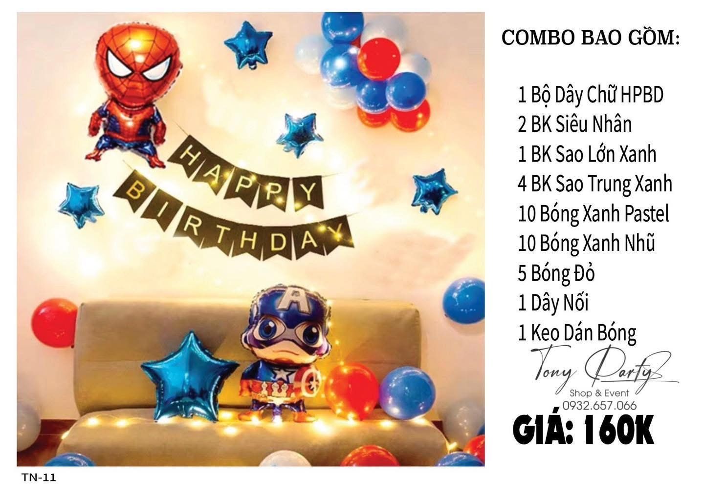 Set trang trí sinh nhật TN 11
