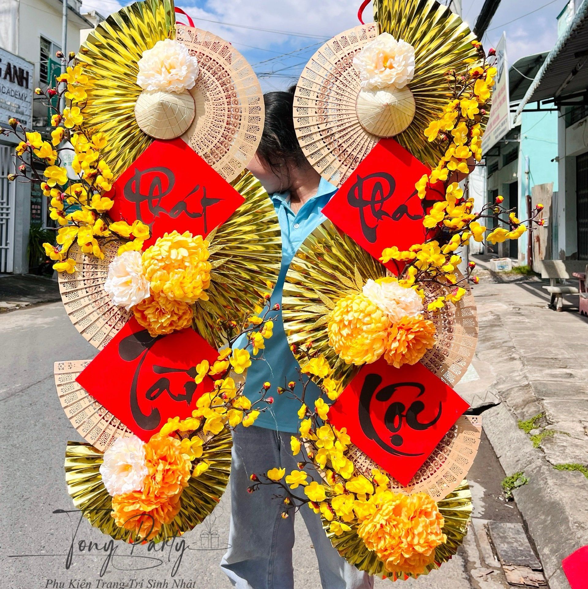 Liễn Quạt Dọc Handmade