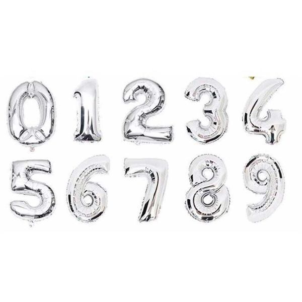 Bóng Số Bạc 70cm