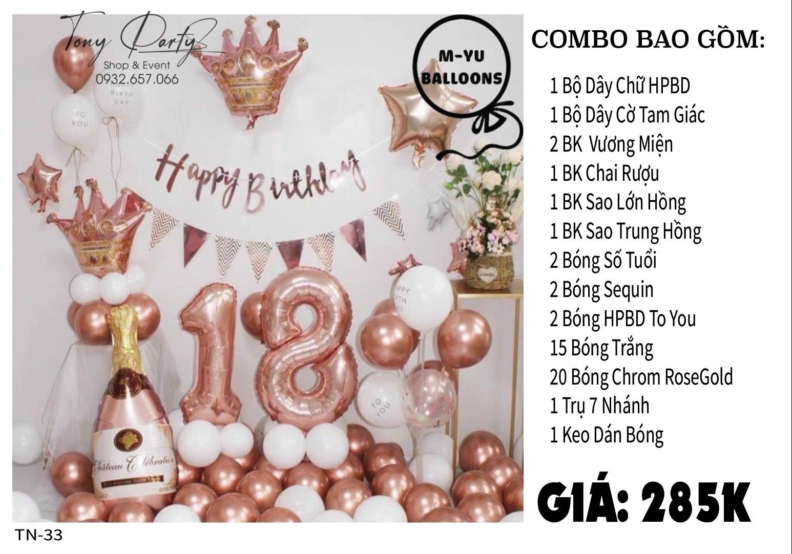 Set Trang Trí Sinh Nhật TN 33