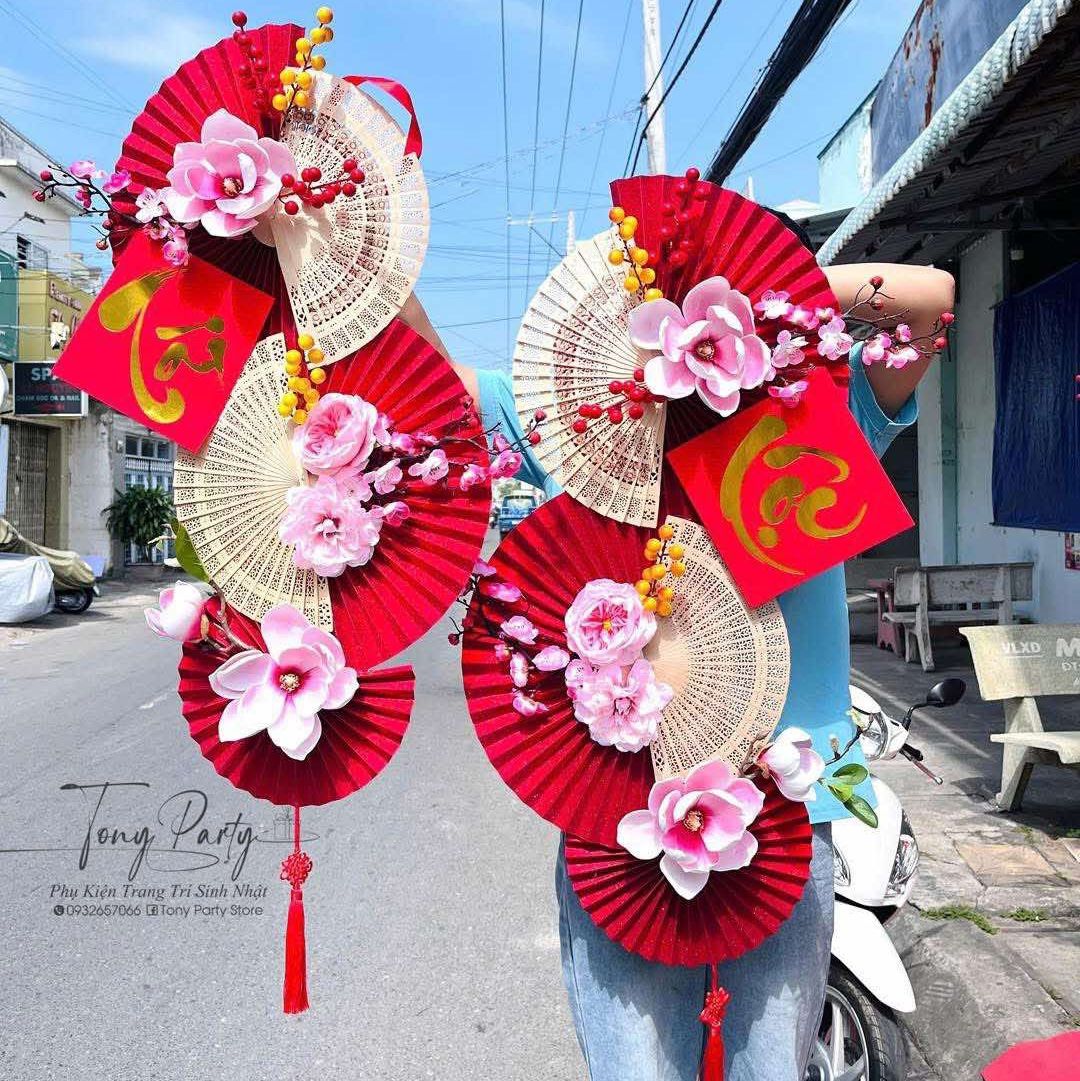 Liễn Quạt Dọc Handmade