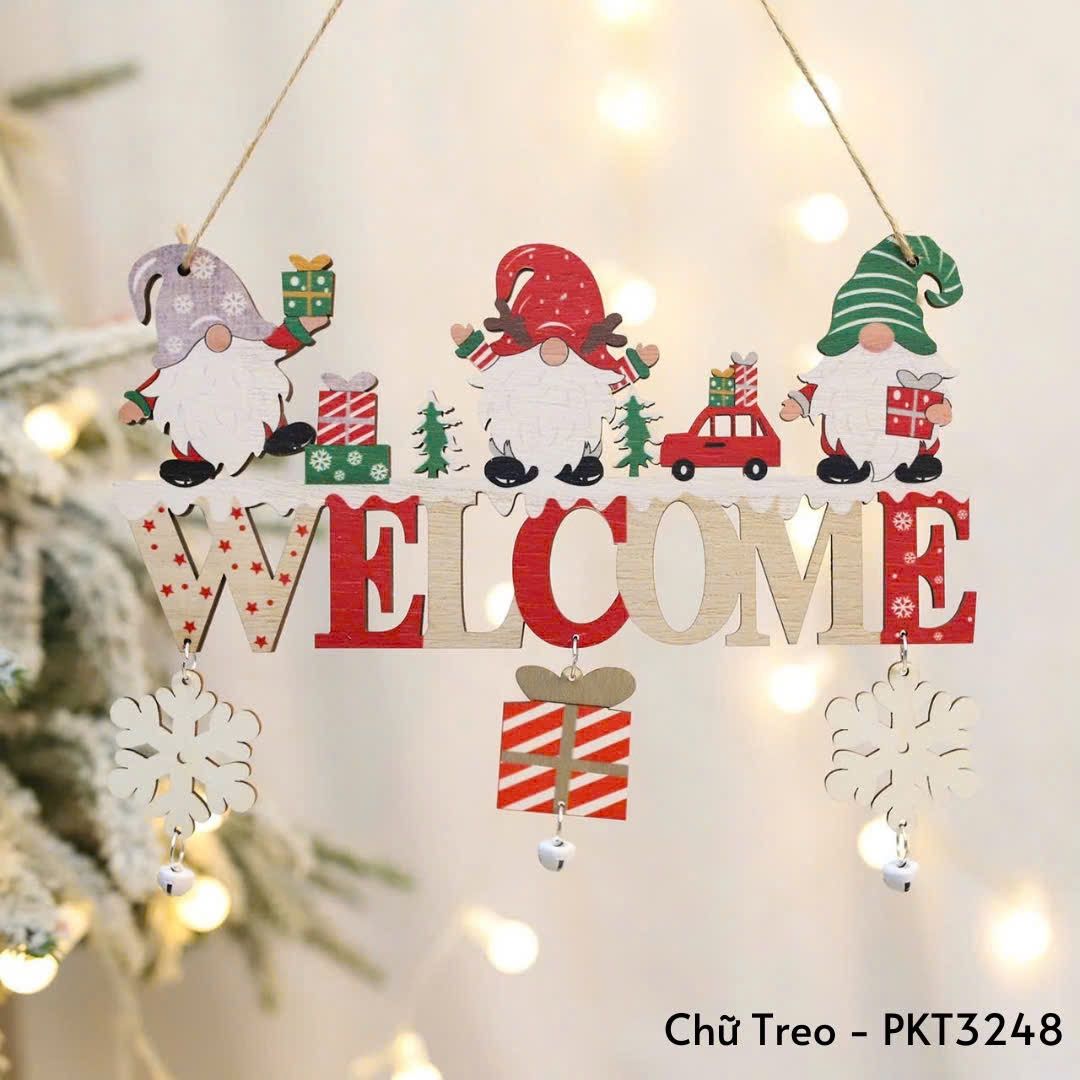 Chữ Christmas gỗ
