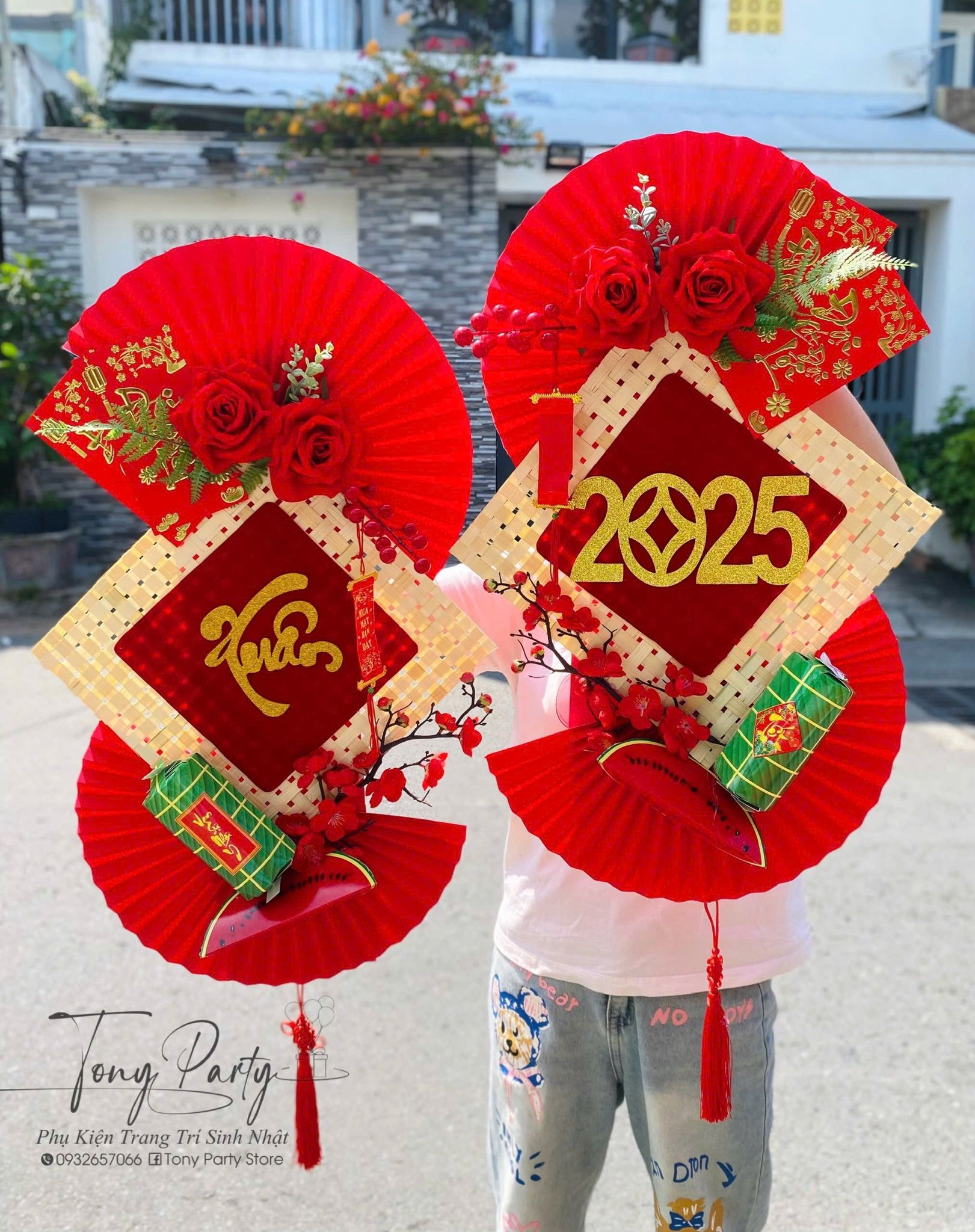 Liễn Quạt Dọc Handmade