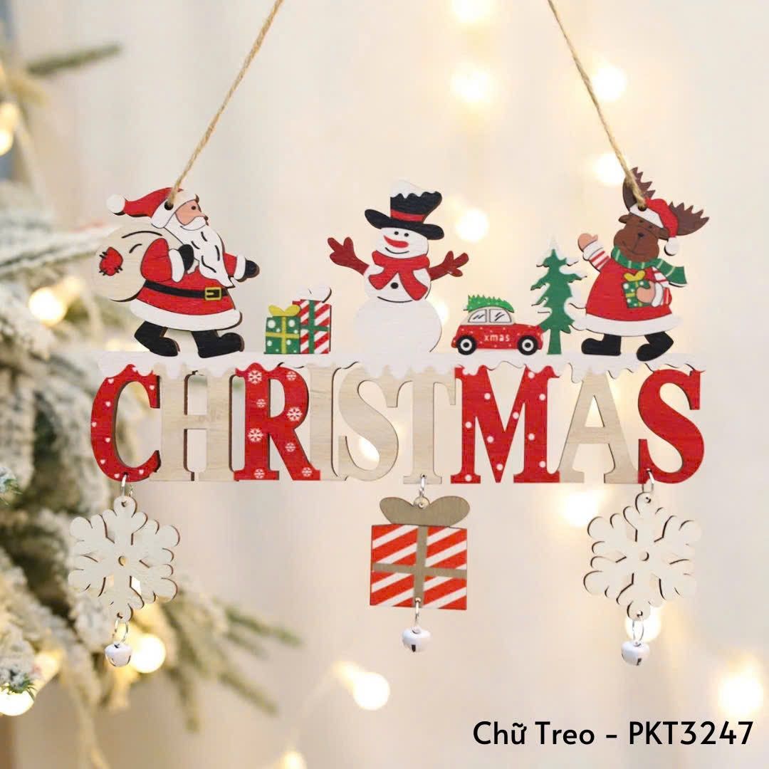 Chữ Christmas gỗ