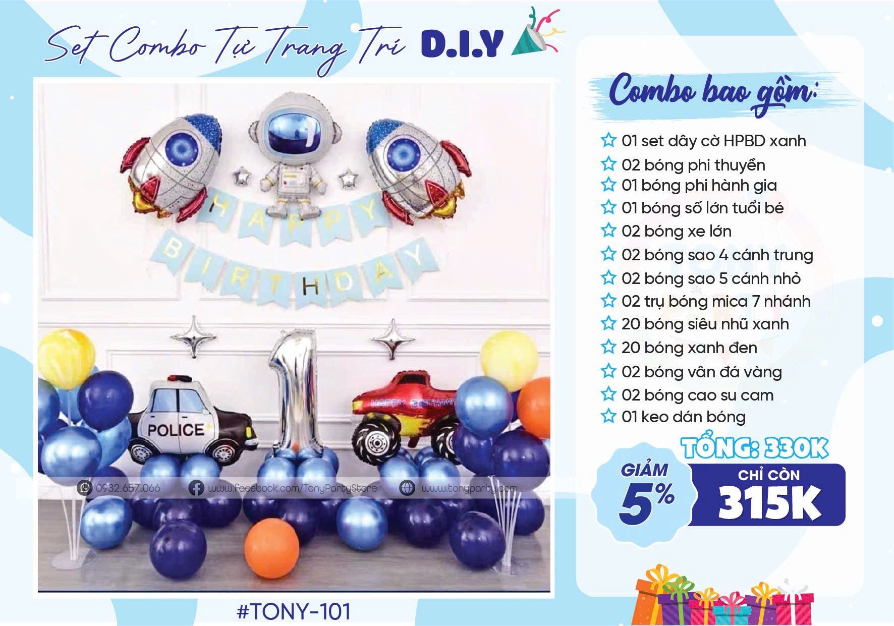Set Combo Trang Trí Sinh Nhật 101
