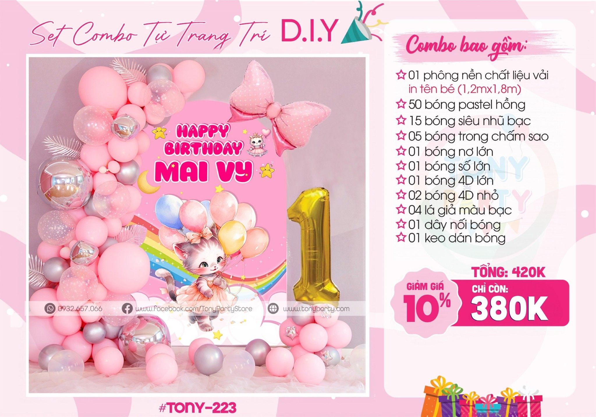 Set Combo Trang Trí Sinh Nhật 223