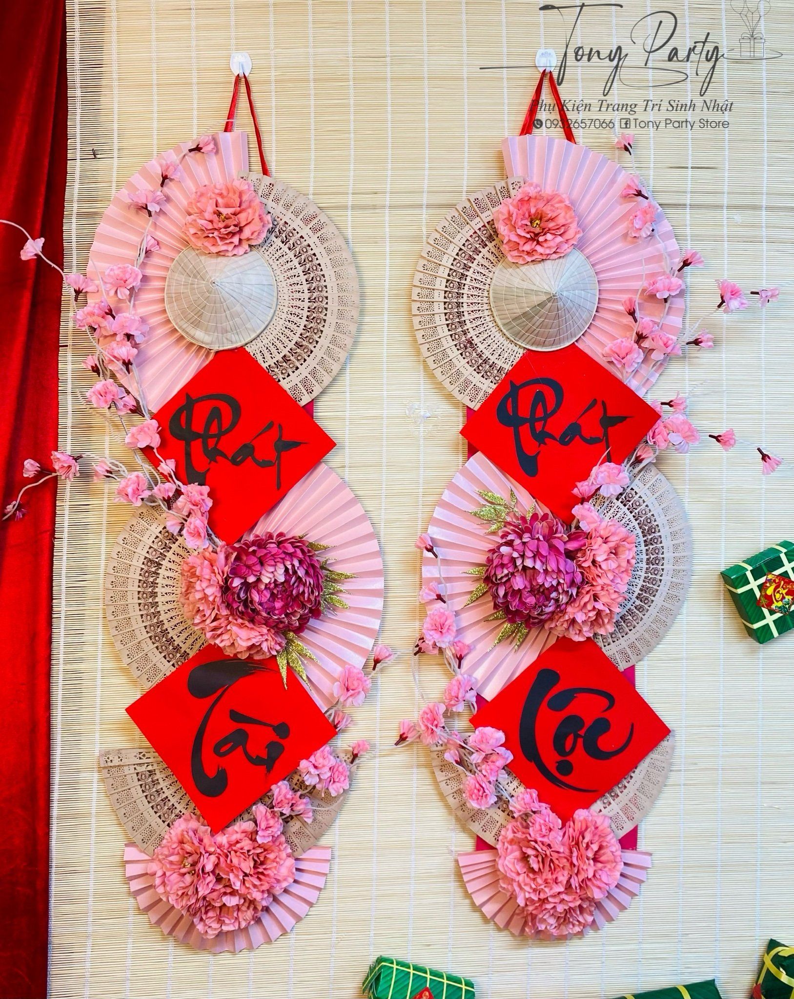 Liễn Quạt Dọc Handmade