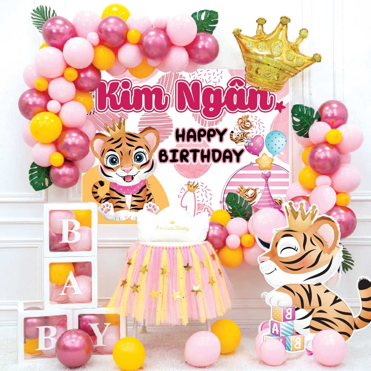Set Trang Trí Sinh Nhật Bé Gái 145