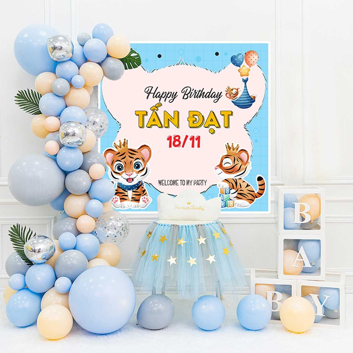 Set Trang Trí Sinh Nhật Bé Trai MS 173