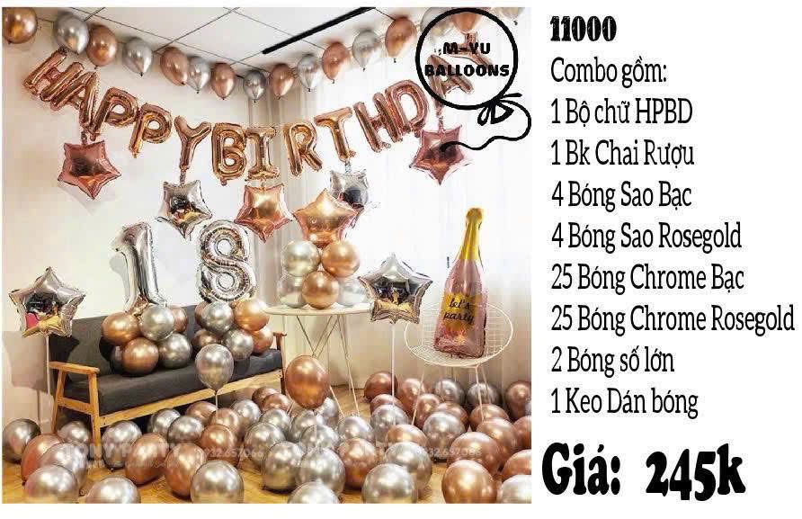 Set Combo Trang Trí Sinh Nhật 11000