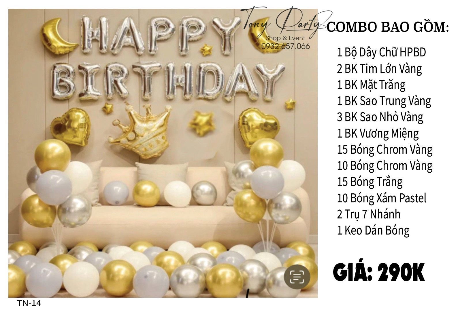 Set Combo Trang Trí Sinh Nhật NGƯỜI LỚN TN 14