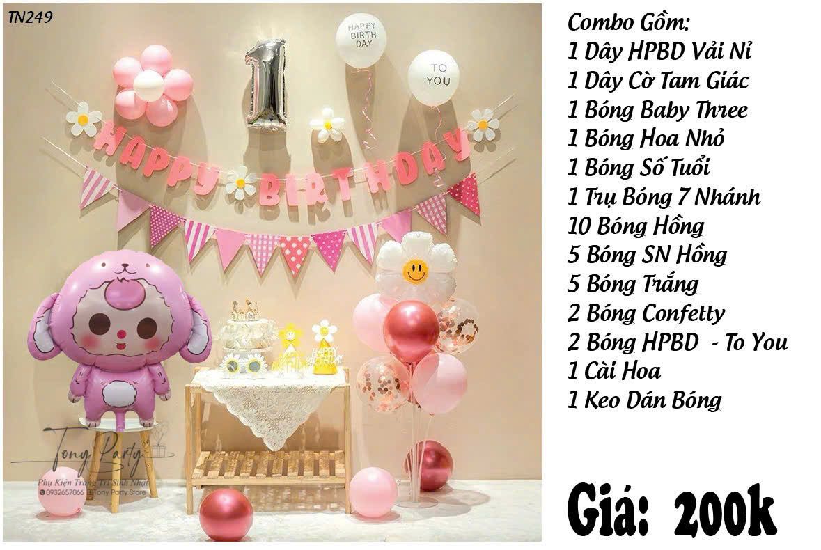 Set Combo Trang Trí Sinh Nhật Baby Three TN 249