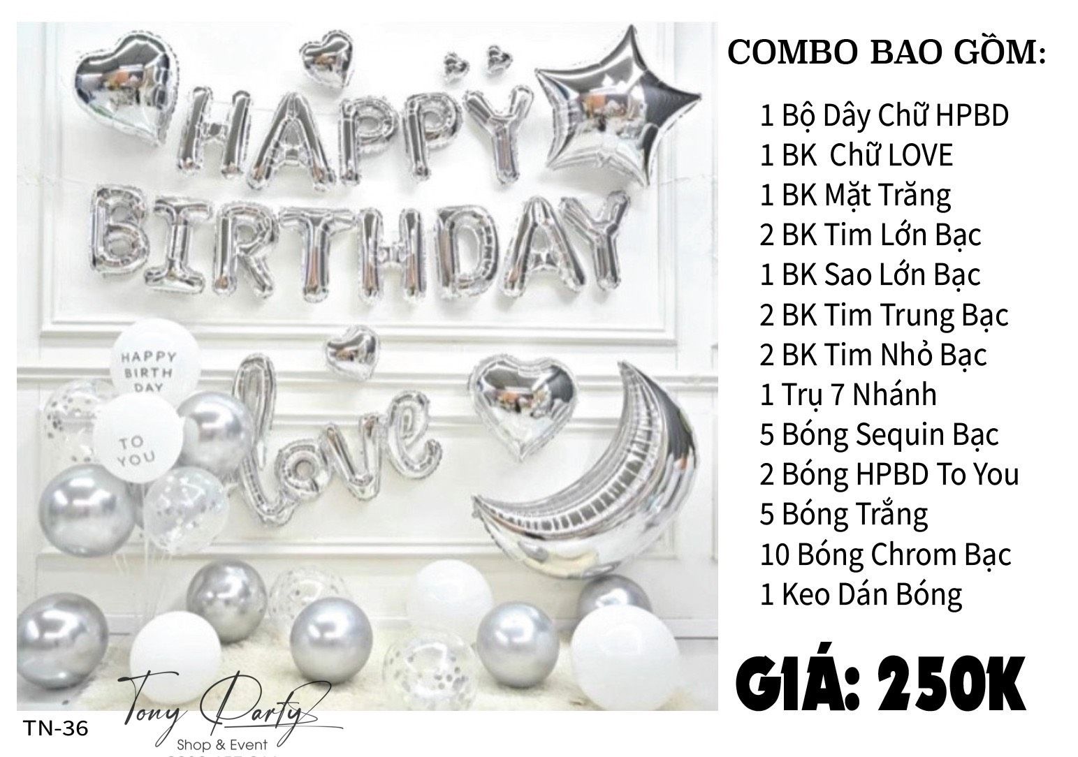 Set Combo Trang Trí Sinh Nhật TN 36