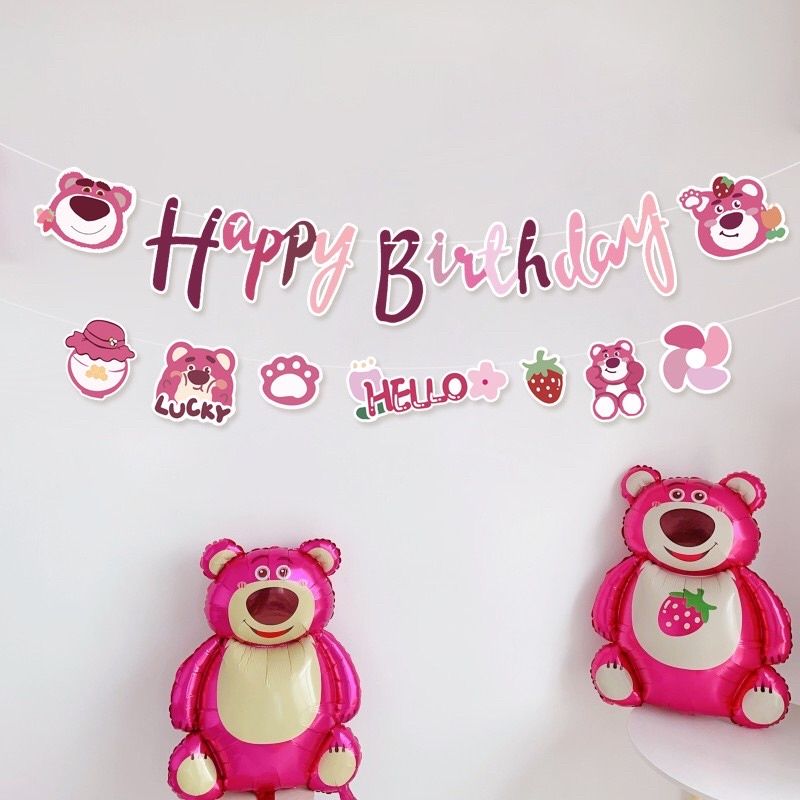 Dây Chữ HPBD Gấu Dâu