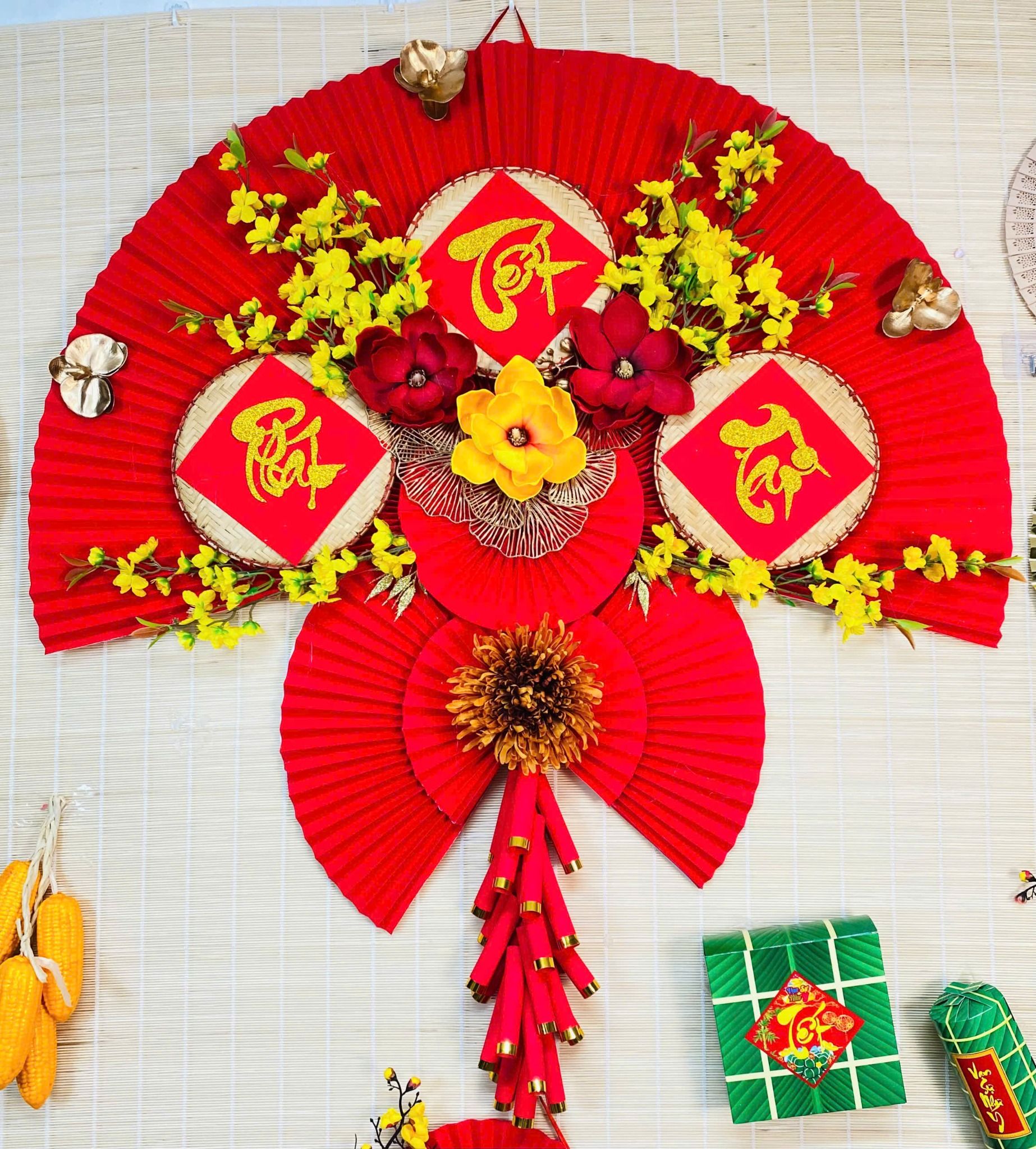 Liễn Quạt Ngang Handmade