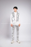 Outfit Phối Sẵn - (Quần Bạc phối Áo Gile Phao Bạc Bóng)