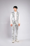 Outfit Phối Sẵn - (Quần Bạc phối Áo Gile Phao Bạc Bóng)