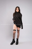 Outfit Phối Sẵn - (Áo Dài Tay Lưới phối Tất Lưới Đen)
