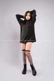 Outfit Phối Sẵn - (Áo Dài Tay Lưới phối Tất Lưới Đen)