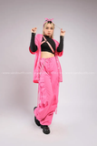 Outfit Phối Sẵn - (Quần Nắp Ngang Hồng phối Bóng Chày Hồng)