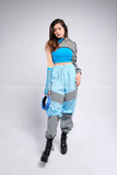 Outfit Phối Sẵn - (Quần Jogger Phản Quang phối Croptop Xanh Không Tay Cánh Tay Rời)