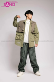 Outfit Phối Sẵn - (Quần Nắp Ngang Xanh Rêu phối Áo Sơmi Phối Gile Rời Xanh Rêu)