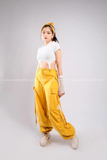  Outfit Phối Sẵn - (Quần Ống Rộng Túi Hộp Vàng phối Áo Croptop Khóa Quần) 