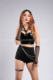 Outfit Phối Sẵn - (Quần Cạp Cao Xếch Mông phối Áo Quây Đan Dây)