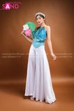 Yếm Voan Tầng Xanh TYK0806 Quần Váy Trắng Phi TQV0003