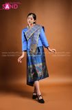 NLO0801 Trang Phục Dân Tộc Lào Màu Xanh Dương