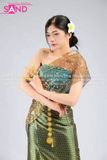 TNT0908 Trang Phục Dân Tộc Khơ Me/Thái Lan Nữ - Xanh Lá Đậm