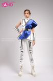 Outfit Phối Sẵn - ( Bộ Gương Trắng Phối Táp Xanh )