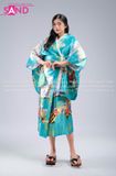 Áo Kimono Hoạ Tiết - Xanh Lá