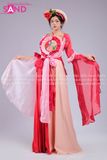 TYD0413 Set Tứ Thân Tấm Cám Thiết Kế Voan Tay Lơi - Đỏ Đồng Tiền