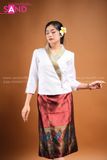 NLO0001 Trang Phục Dân Tộc Lào Màu Trắng